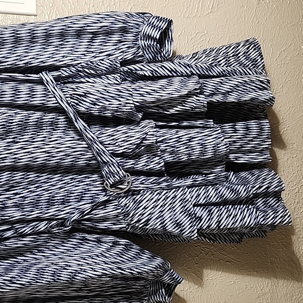 BANANA REPUBLIC L dress Blue With White - Picture 3 of 4